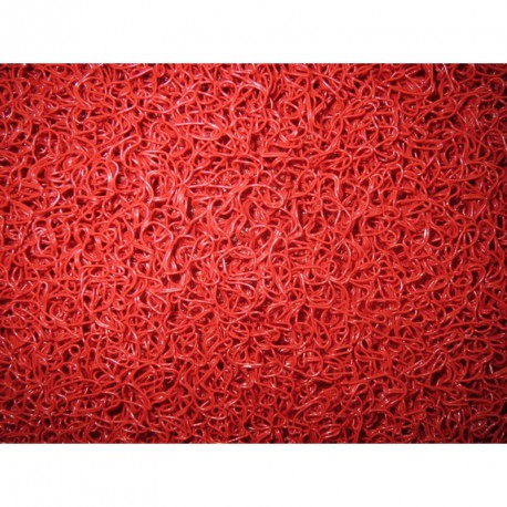 Felpudo Rizo Rojo 14 mm al corte.