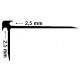 CANTONERA ALUMINIO PARA EMBUTIR PVC 2,5mm