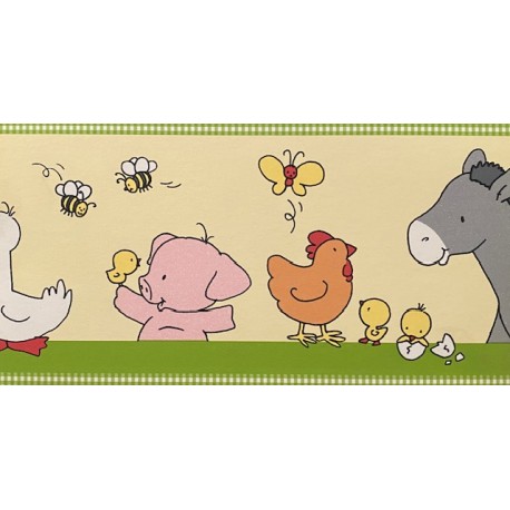 Cenefa adhesiva Children´s Farmyard 30585