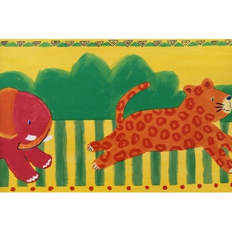 Cenefa adhesiva Children´s Zoo Time 32867